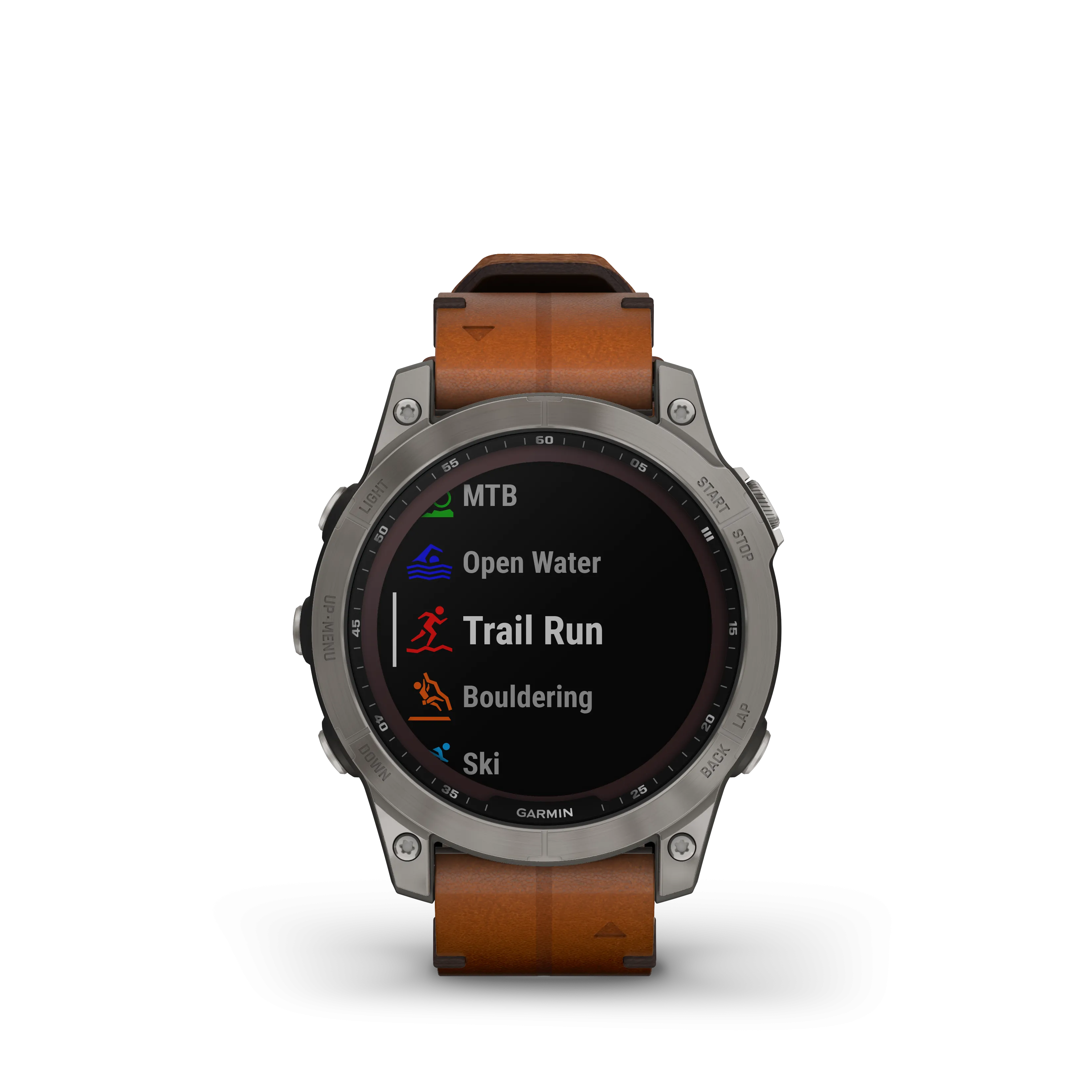 Fenix 7 Solar Smart Watch - Graphite/Chestnut - 010-02540-31