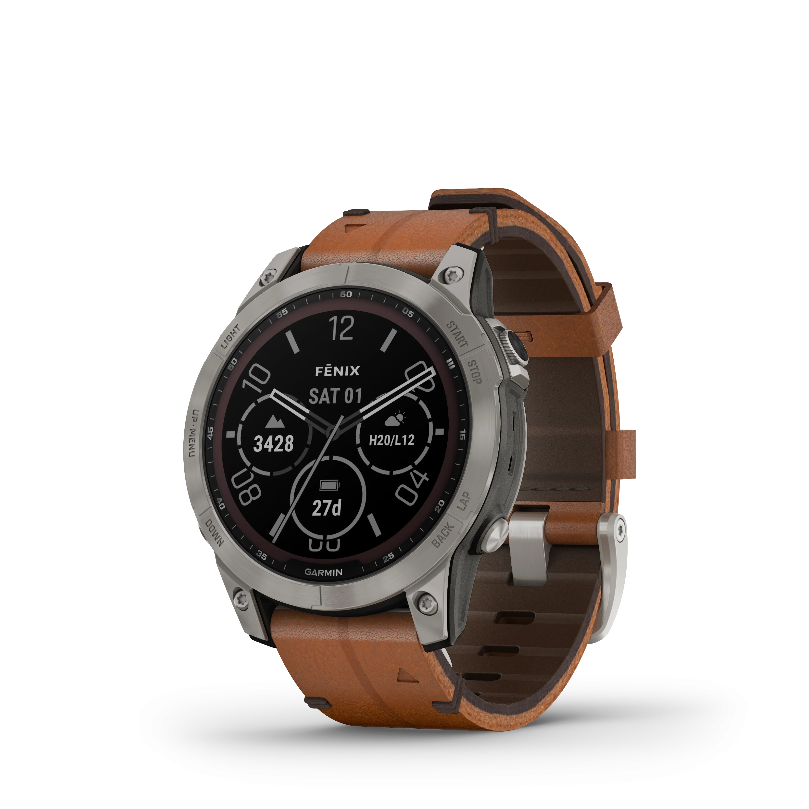 Fenix 7 Solar Smart Watch - Graphite/Chestnut - 010-02540-31
