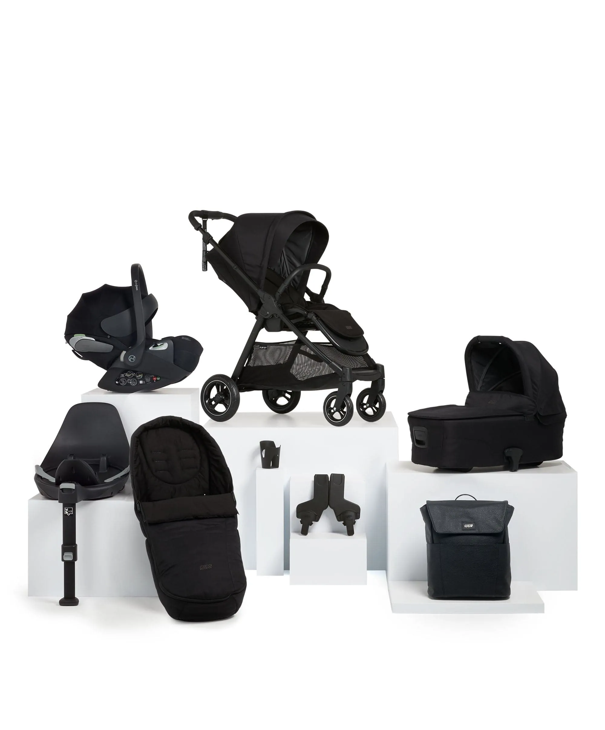 Flip XT³ Pushchair Complete Bundle with Cybex Cloud T Car Seat & Base (8 Pieces) - Ink