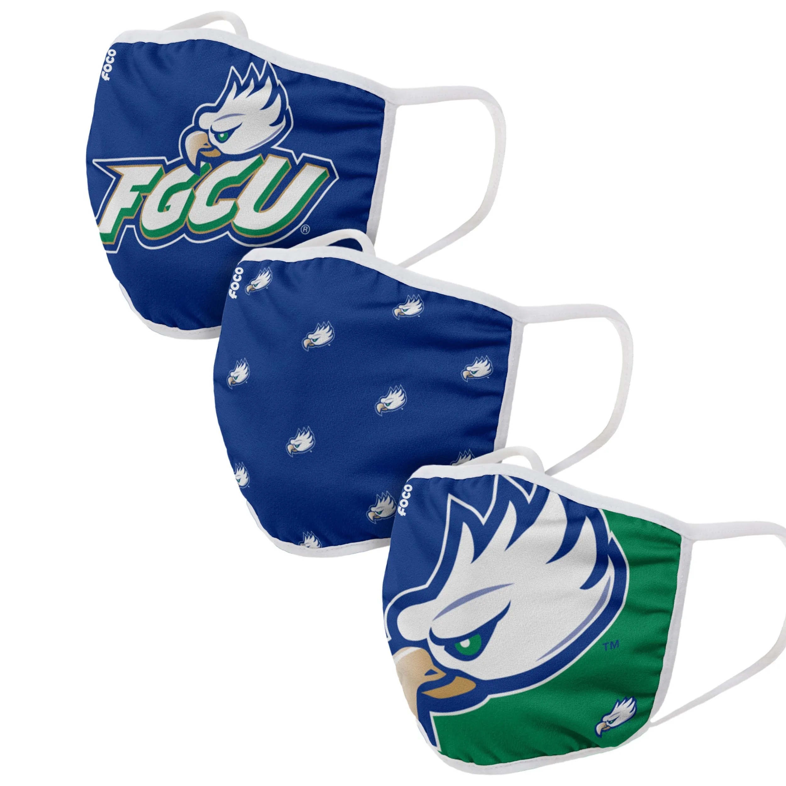 Florida Gulf Coast Eagles NCAA 3 Pack Face Cover