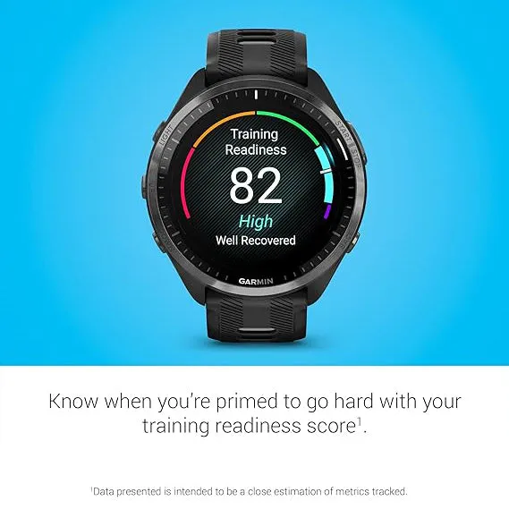 Garmin Colorful Amoled Display Training Metrics Recovery Insights Black Powder Gray Forerunner 965 Running Smartwatch - 010-02809-00