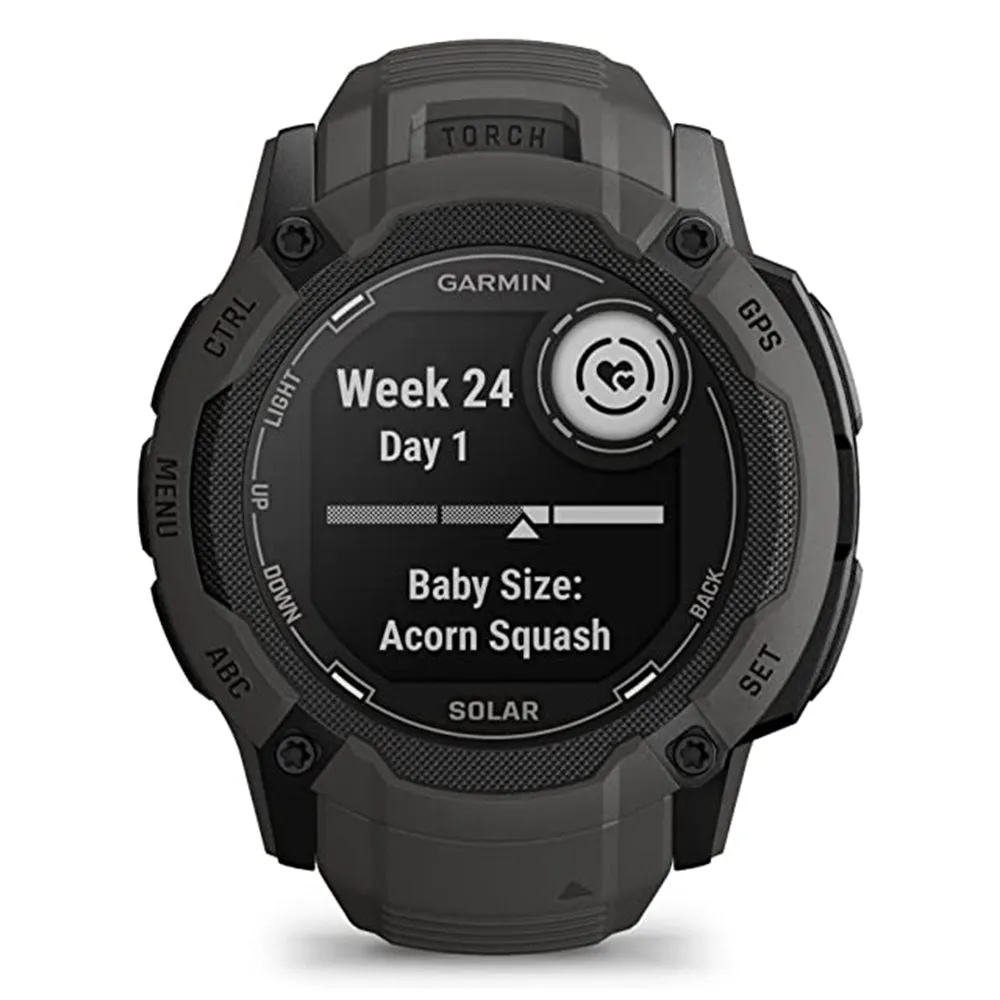 Garmin Instinct 2X Graphite Built-in Flashlight Solar Charging Capability Multi-Band GNSS Rugged GPS Smartwatch - 010-02805-10