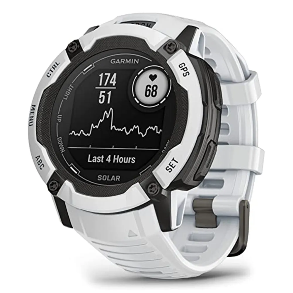 Garmin Instinct 2X Whitestone Built-in Flashlight Solar Charging Capability Multi-Band GNSS Rugged GPS Smartwatch - 010-02805-14