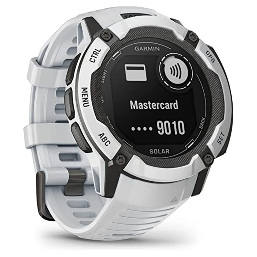 Garmin Instinct 2X Whitestone Built-in Flashlight Solar Charging Capability Multi-Band GNSS Rugged GPS Smartwatch - 010-02805-14
