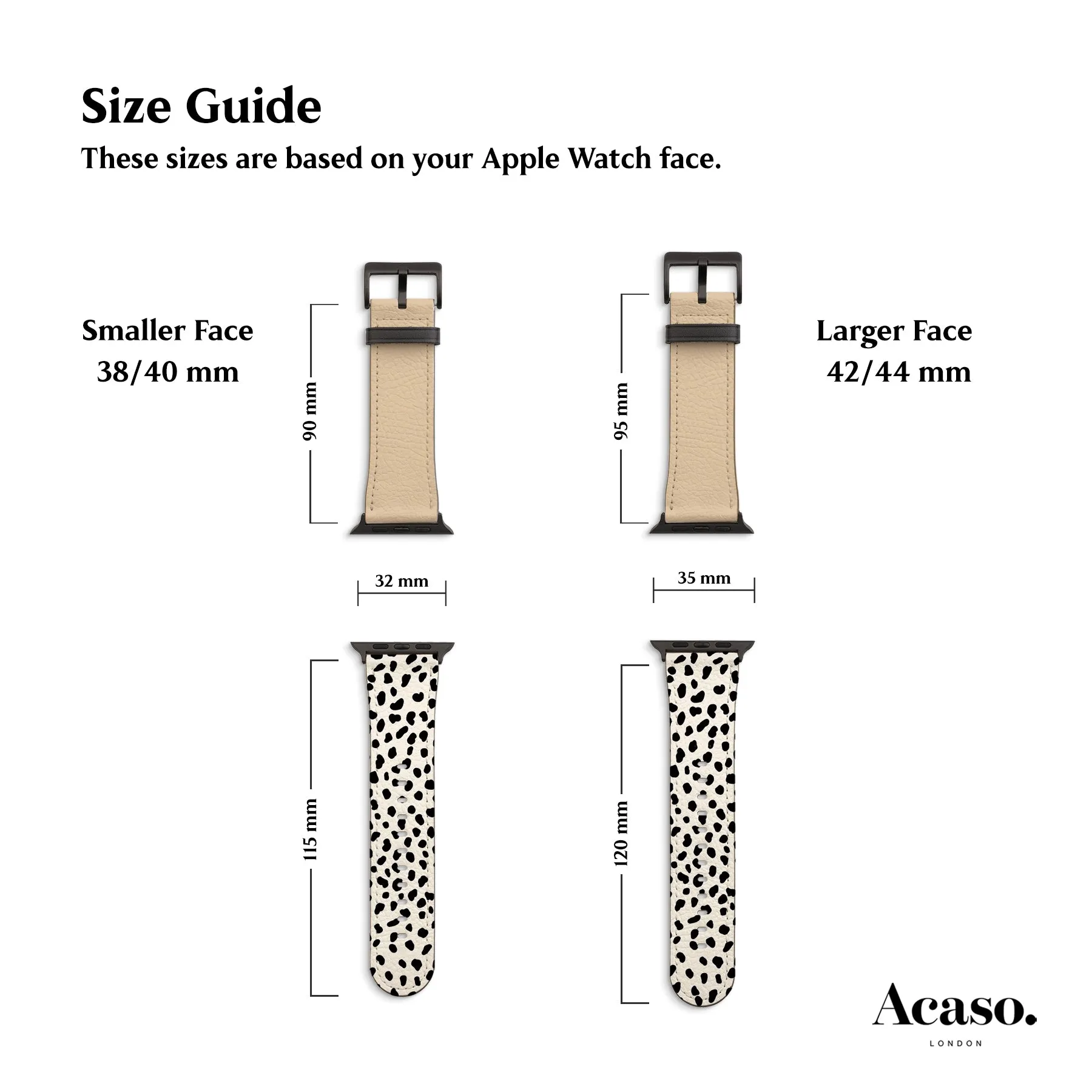 Geo Dalmatian Beige Apple Watch Strap