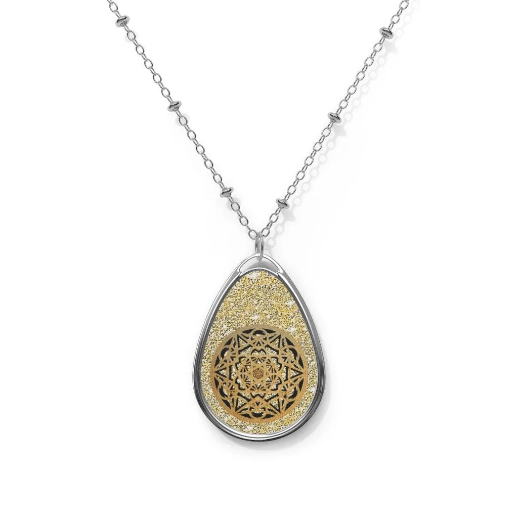 Gold/Silver Metatron Cube Teardrop Silver Pendant/Necklace,Personalized Gift for Valentines/Birthday/Anniversary/Spiritual/Graduate