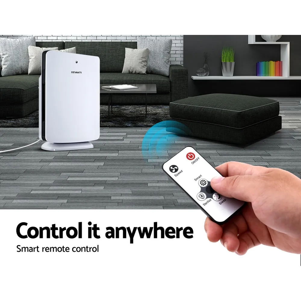 HEPA Filter Air Purifier, Ioniser, Sensor, Remote - Devanti
