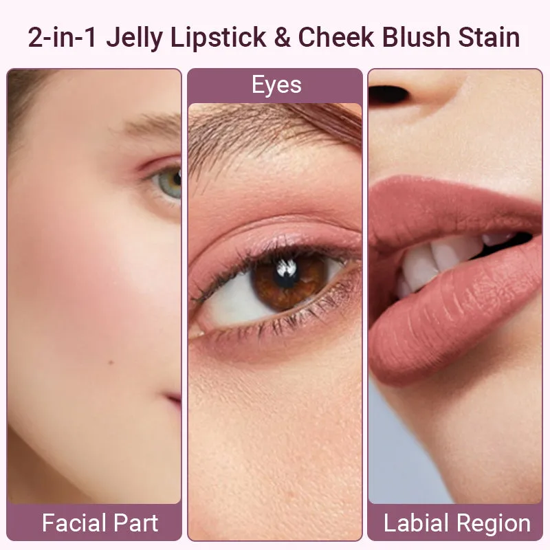 🎉Hot Sale🎉2-in-1 Jelly Lipstick & Cheek Blush Stain