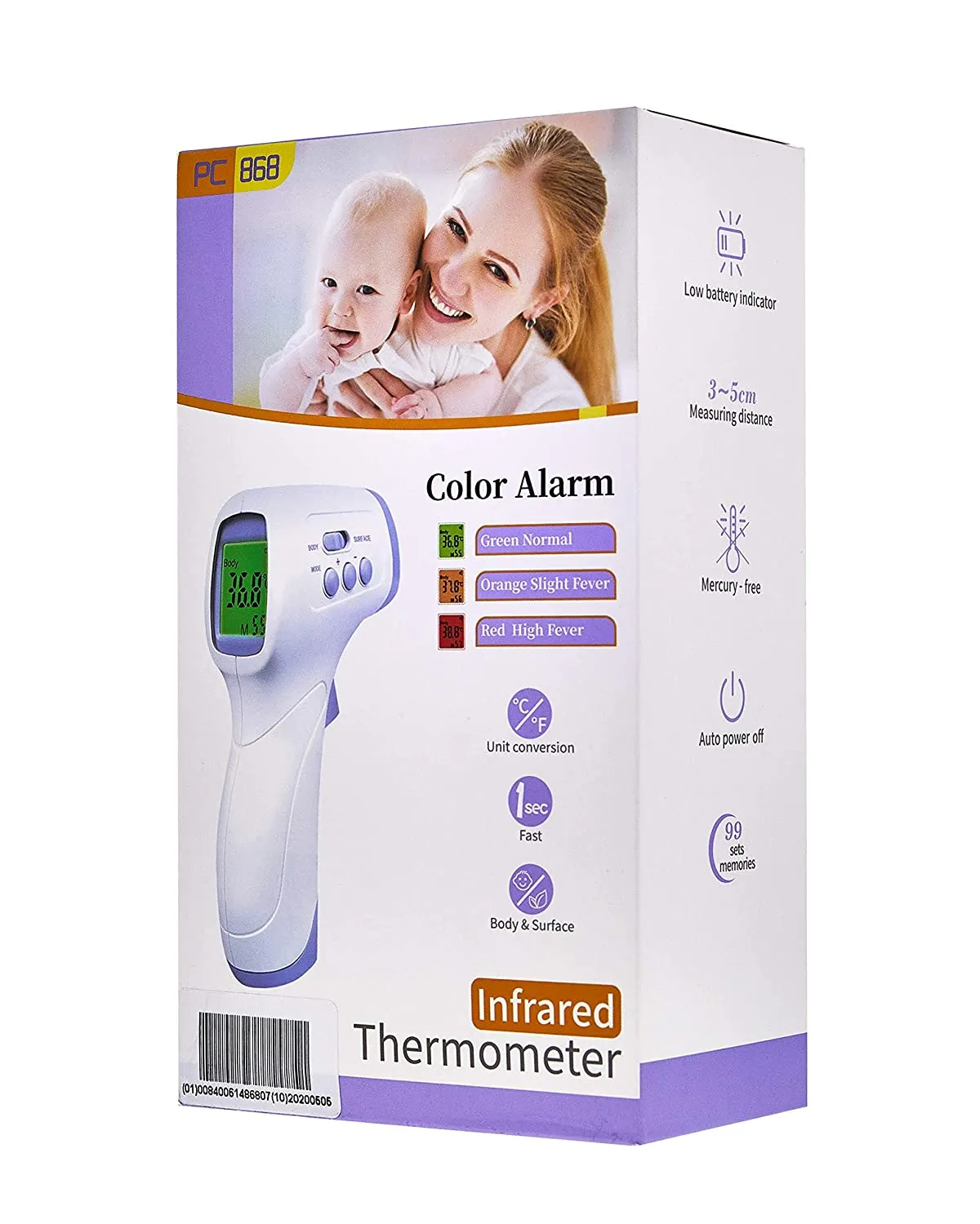Huizhou Infrared Non Contact Forehead Digital Thermometer with Fever Alert