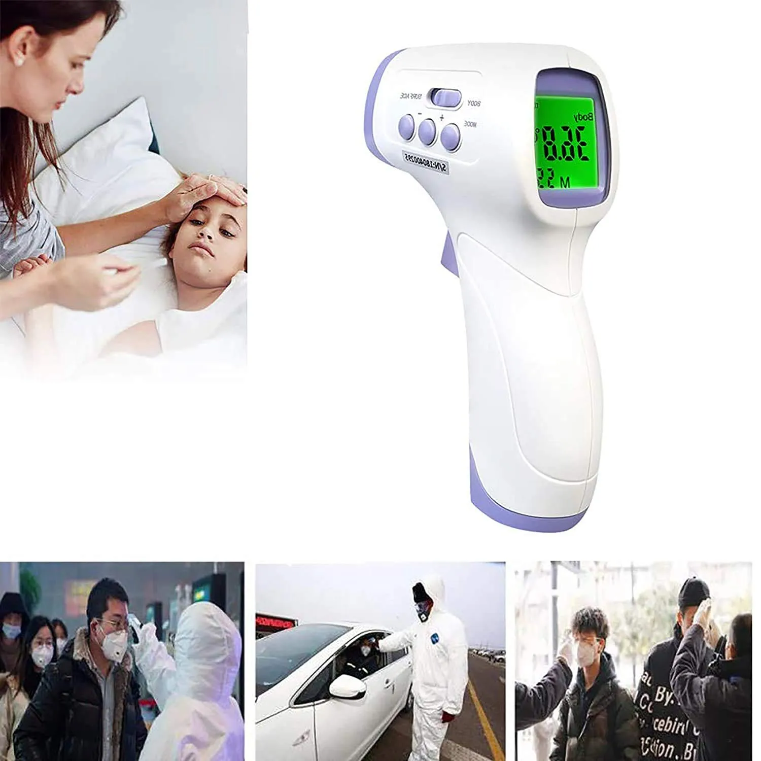 Huizhou Infrared Non Contact Forehead Digital Thermometer with Fever Alert