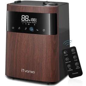 Humidifiers, 5.5L Top Fill Cool and Warm Mist Humidifier with Essential Oil Built-in Humidity Sensor, Humidifiers with Timer Setting Last up to 55 Hours  (Wood Grain)
