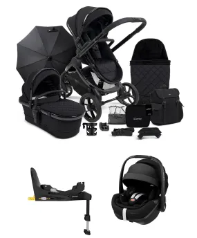 iCandy Designer Collection Cerium Pushchair Bundle with Maxi-Cosi Pebble 360 Pro&sup2; Car Seat – Black