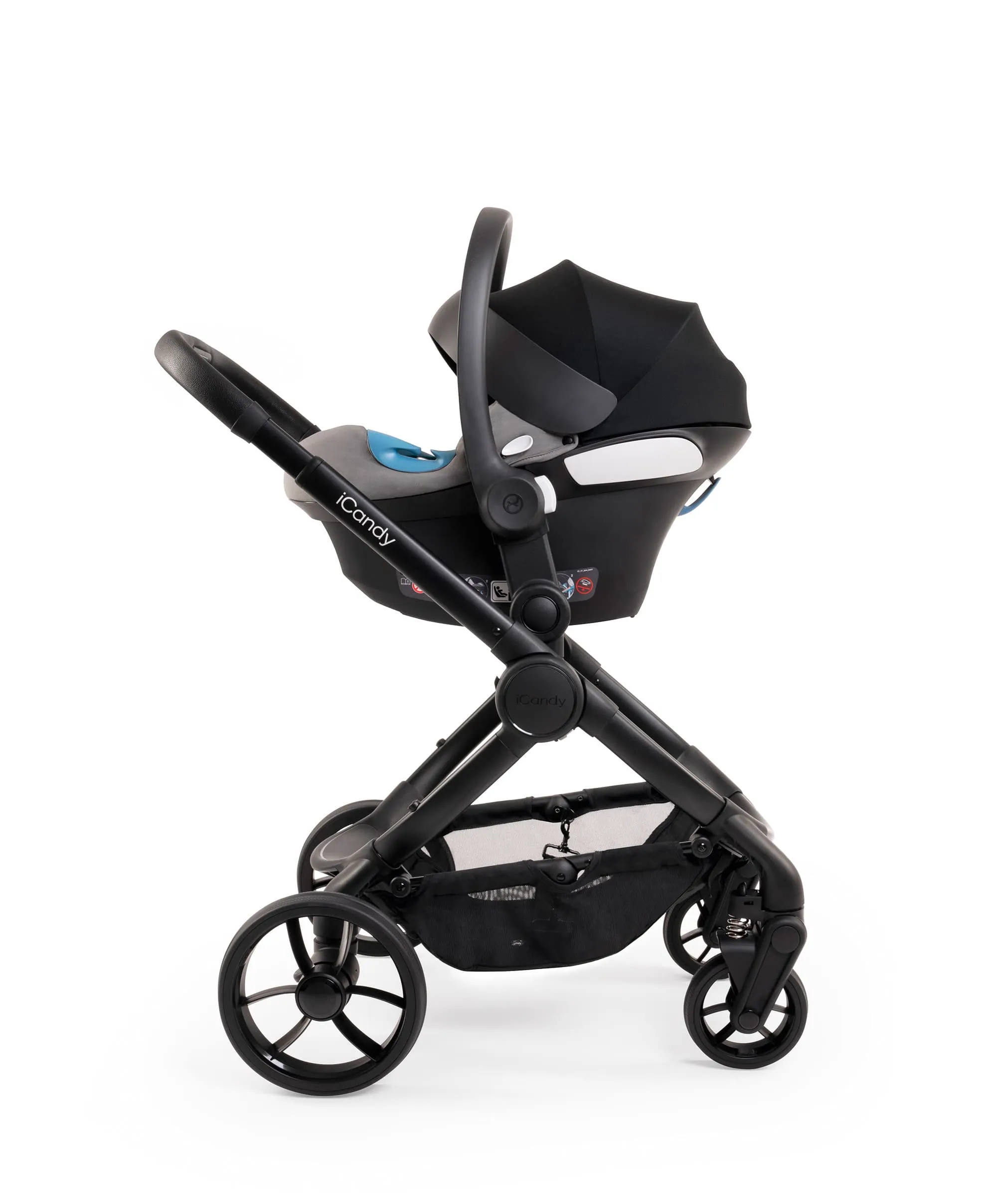 iCandy Peach 7 Complete Pushchair Bundle with Maxi-Cosi Pebble 360 Pro&sup2;  Car Seat & Base – Black