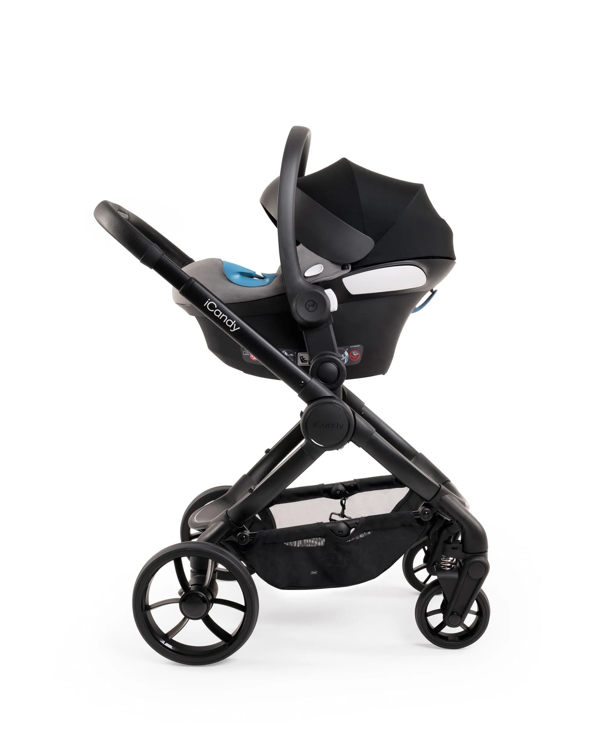 iCandy Peach 7 Complete Pushchair Bundle with Maxi-Cosi Pebble 360 Pro&sup2;  Car Seat & Base – Black