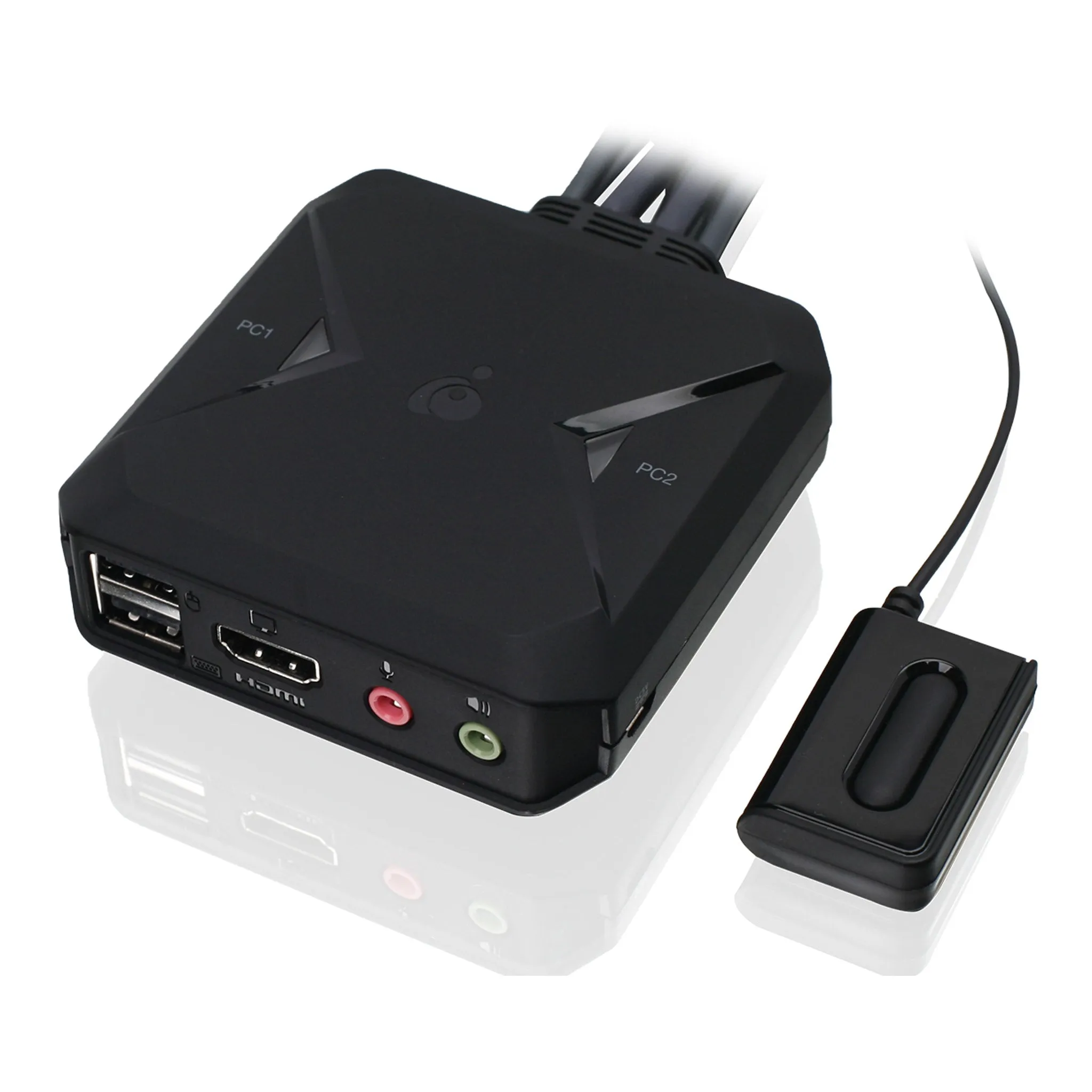 IOGEAR GCS92HU 2-Port 4K KVM Switch with HDMI USB and Audio Connections