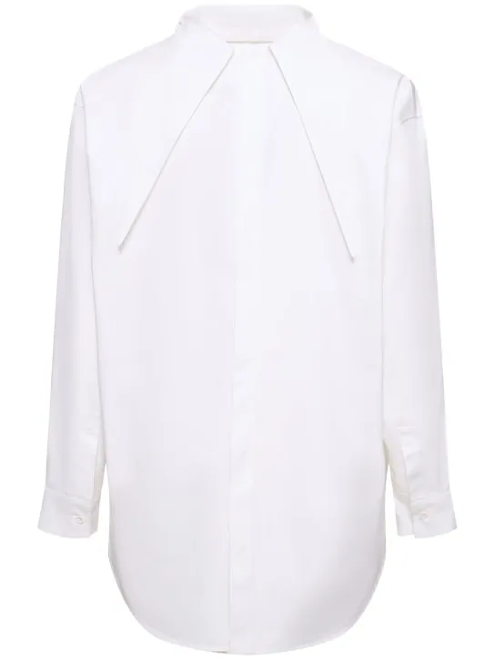 Jil Sander   Draped neck cotton poplin shirt 