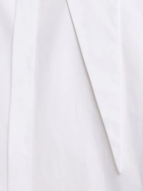 Jil Sander   Draped neck cotton poplin shirt 