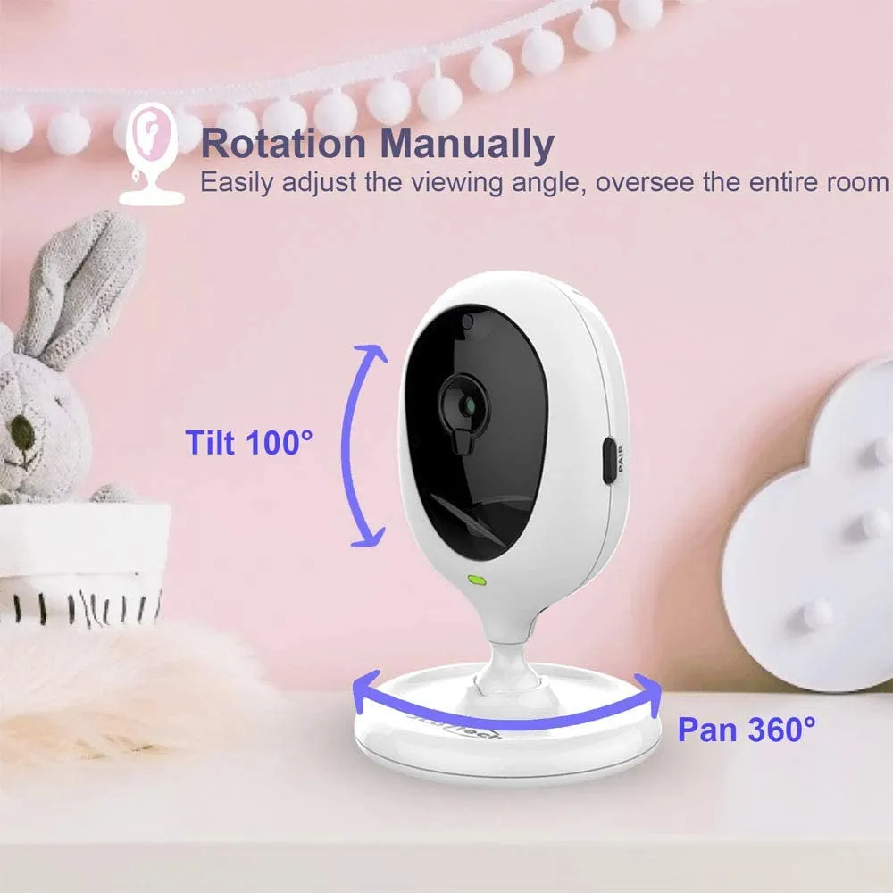 JLB7tech 5" Split Screen Video Baby Monitor