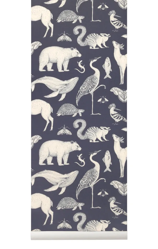 Katie Scott for Ferm Living Animals Wallpaper