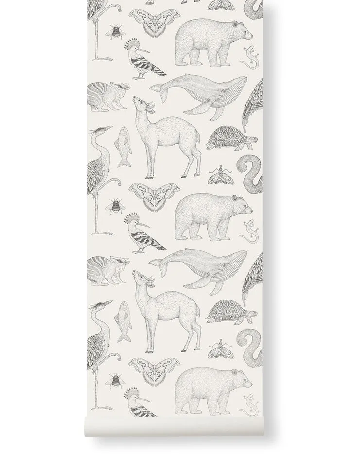 Katie Scott for Ferm Living Animals Wallpaper