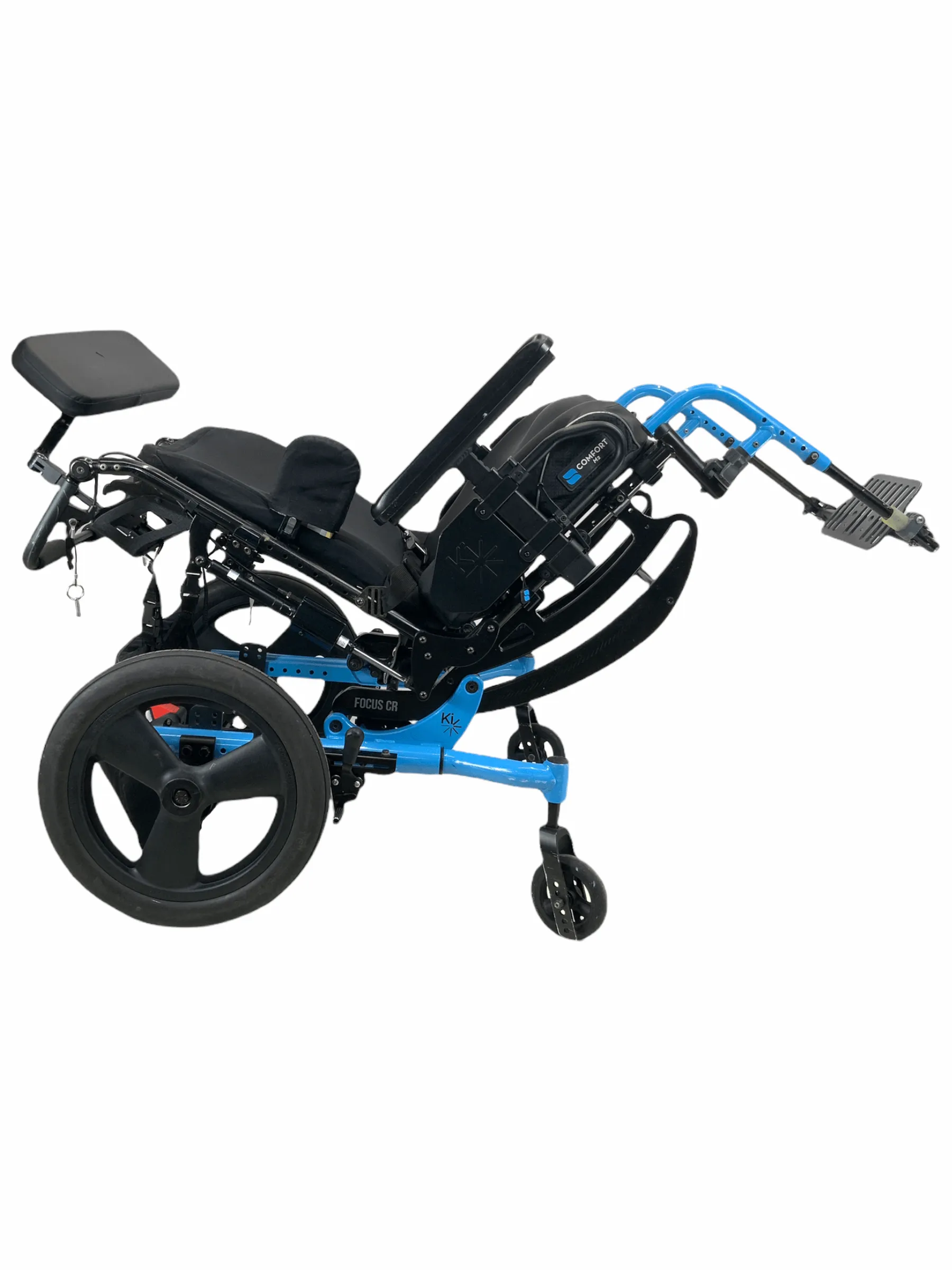 Ki Mobility Focus CR Tilt-In-Space Manual Wheelchair 20" x 17" Seat | -5° - 50° Tilt | Height Adjustable Armrests | Adjustable Headrest