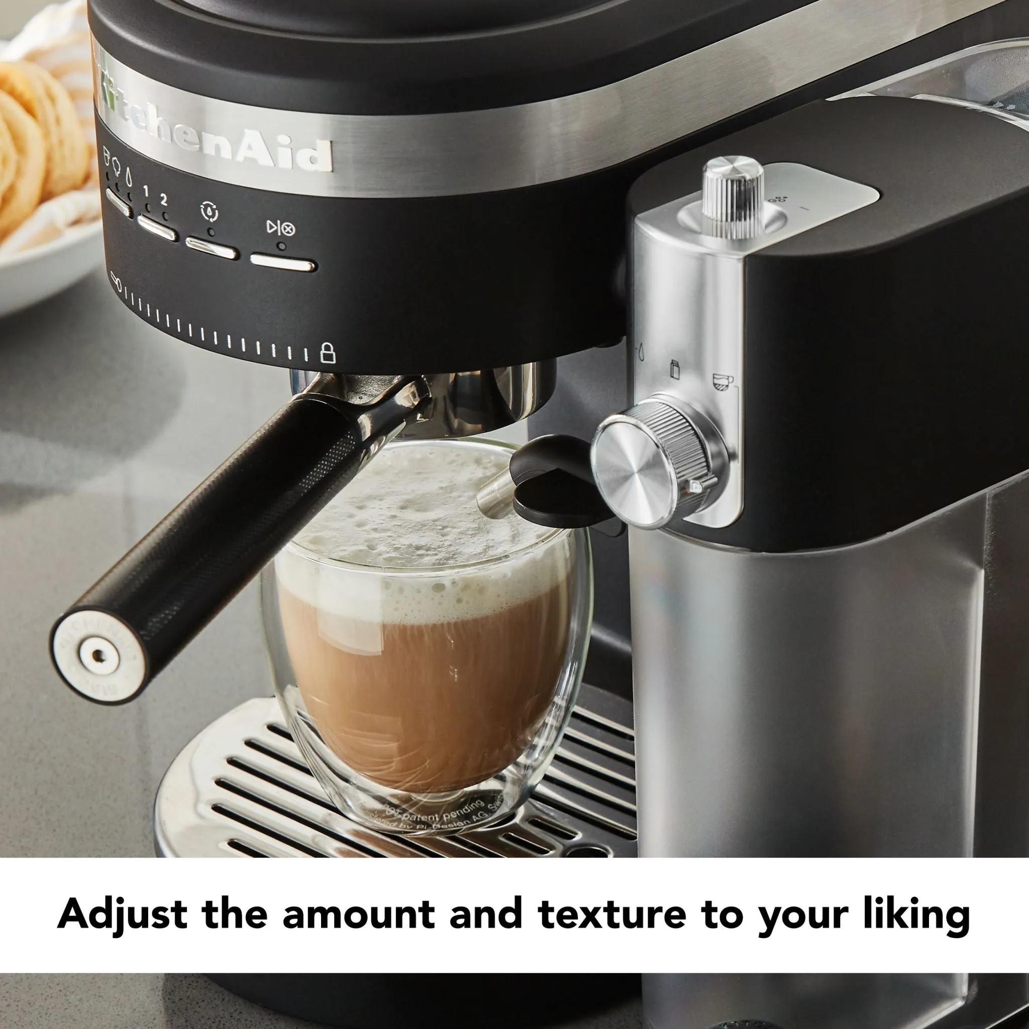 KitchenAid Semi-Auto Espresso Mach w/Auto Milk Frother Attach (KES6404BM) - Matte Black