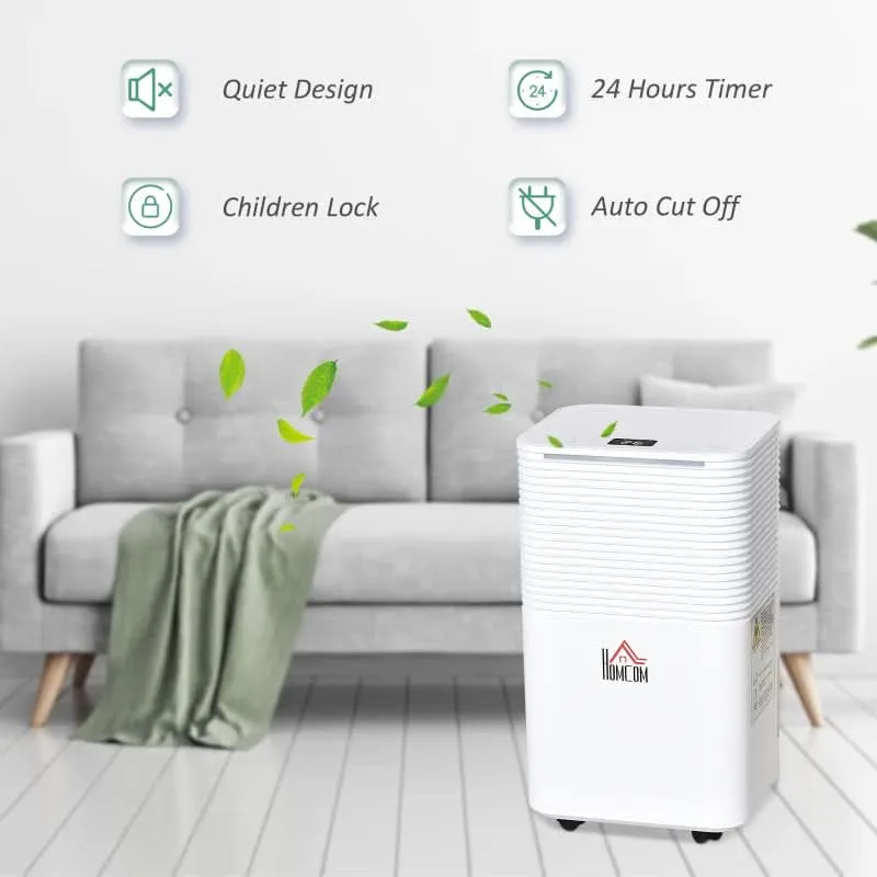 Maplin Plus 12L/Day 2000ML Portable Quiet Dehumidifier with 3 Modes