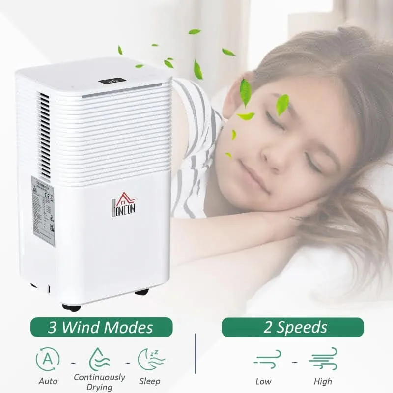 Maplin Plus 12L/Day 2000ML Portable Quiet Dehumidifier with 3 Modes