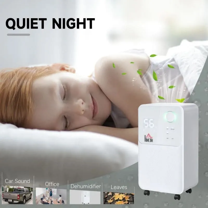 Maplin Plus 12L/Day 2000ML Portable Quiet Dehumidifier with 4 Modes