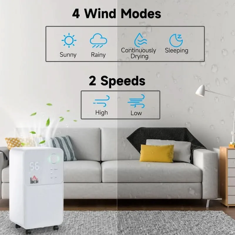 Maplin Plus 12L/Day 2000ML Portable Quiet Dehumidifier with 4 Modes