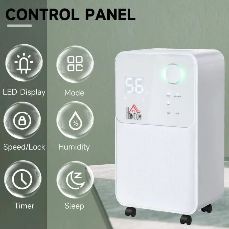 Maplin Plus 12L/Day 2000ML Portable Quiet Dehumidifier with 4 Modes