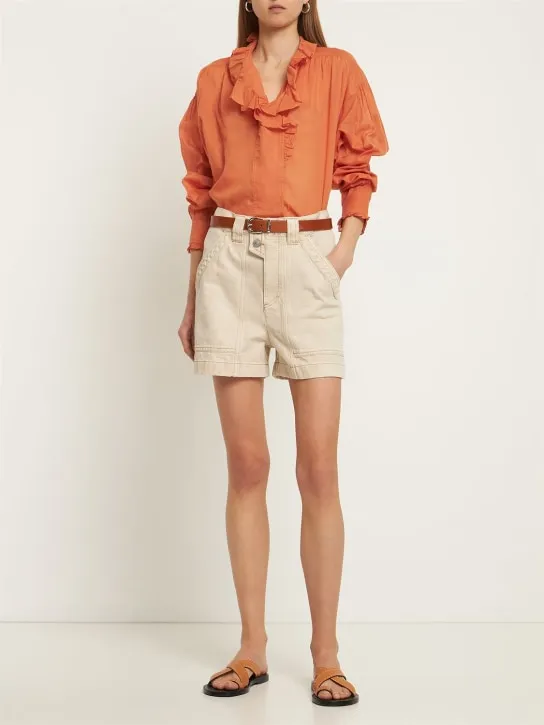Marant Etoile   Pamias ruffled cotton shirt 