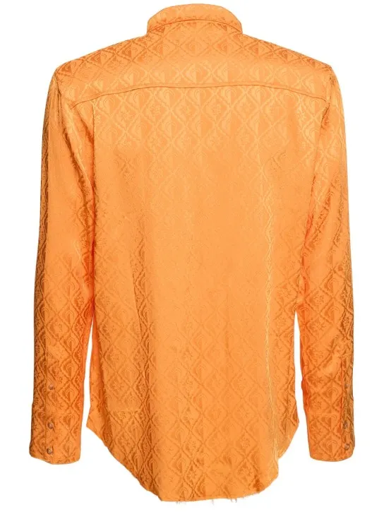 Marine Serre   Moon Diamant satin jacquard shirt 