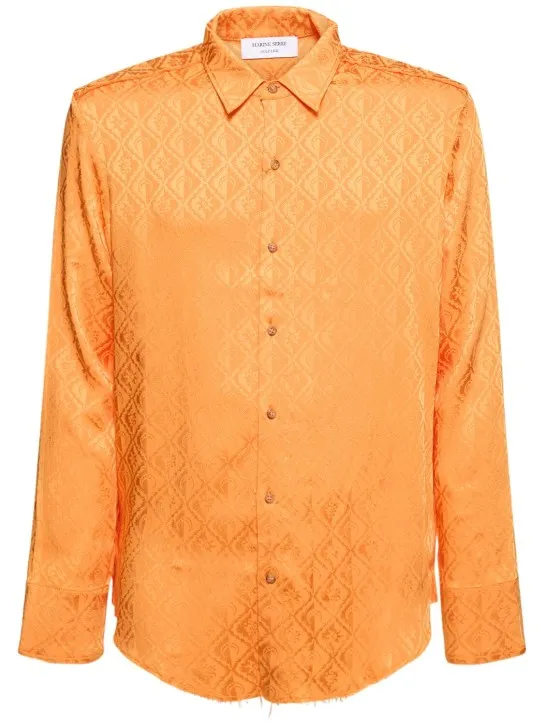 Marine Serre   Moon Diamant satin jacquard shirt 