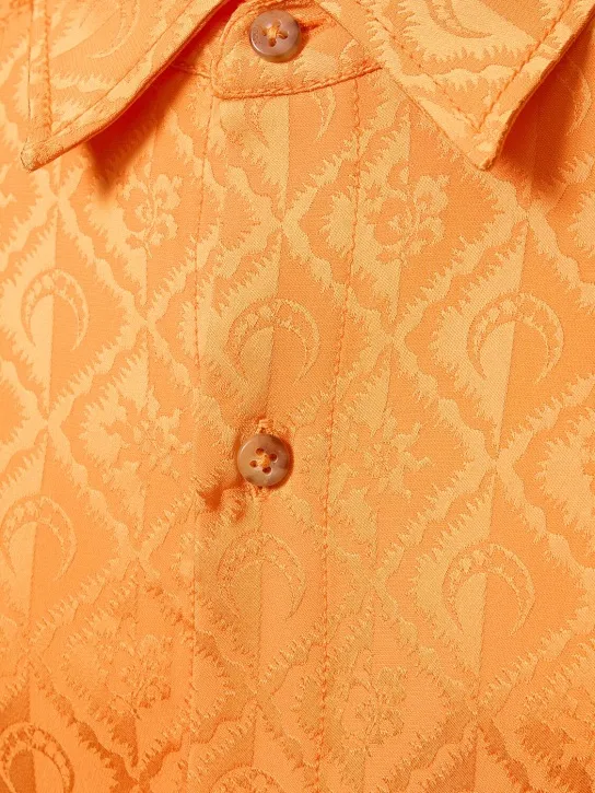 Marine Serre   Moon Diamant satin jacquard shirt 