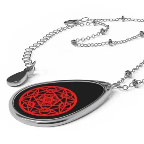 Metatron Cube Teardrop Silver Pendant/Necklace,Personalized Gift for Valentines/Birthday/Anniversary/Mother/Aunt/Granny/Sister/Wife/Graduate
