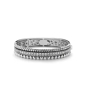 Milano Triple Band Bangle - Silver - 2776ZI