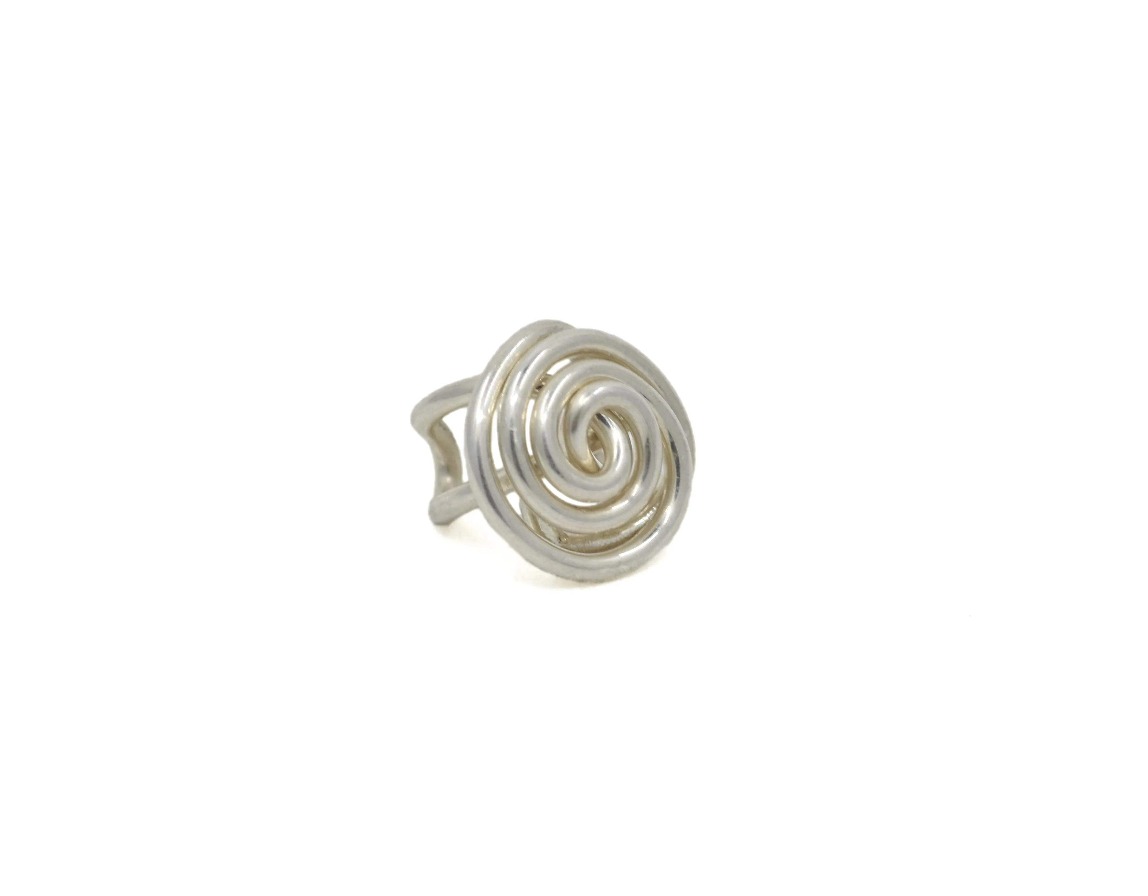Mini Wire Wrapped Sterling Silver Ear Cuff, Right or Left Ear Cuff