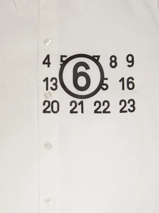 MM6 Maison Margiela   Printed cotton poplin shirt 