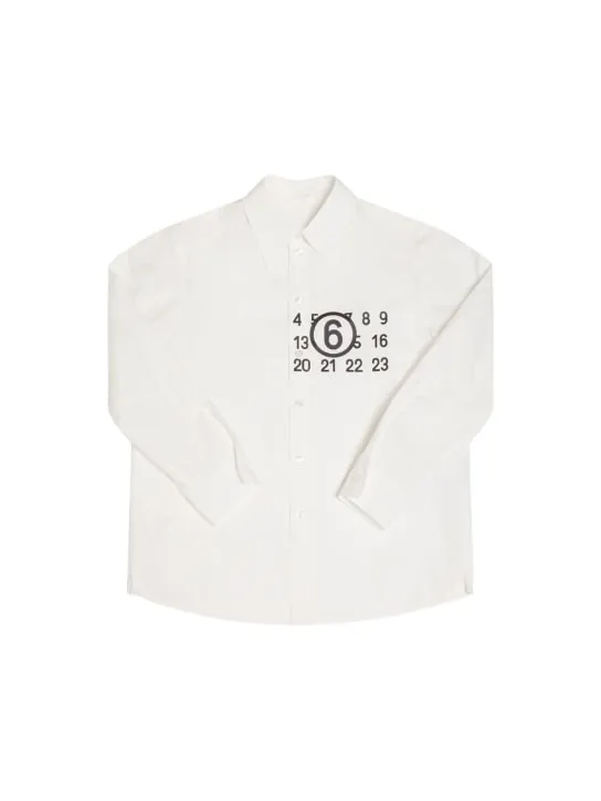 MM6 Maison Margiela   Printed cotton poplin shirt 
