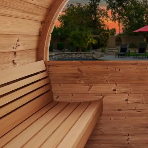 Model E7W 4 Person Barrel Sauna