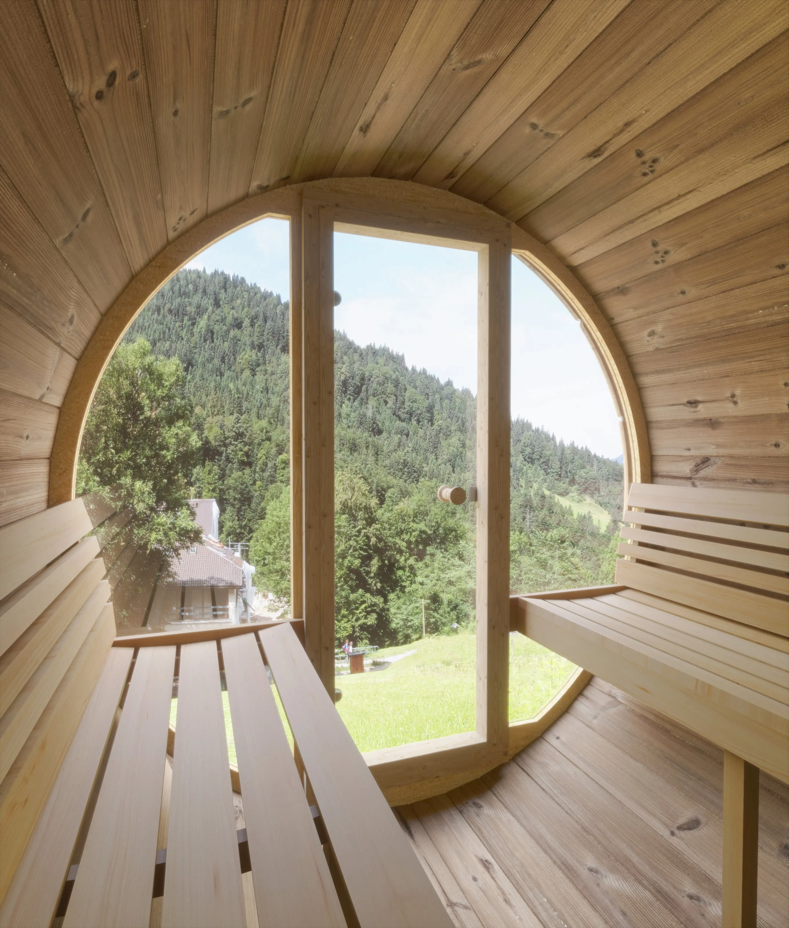Model E8G 6 Person Barrel Sauna