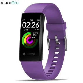 MorePro Health Tracker with Blood Pressure Heart Rate Monitor V100S Purple