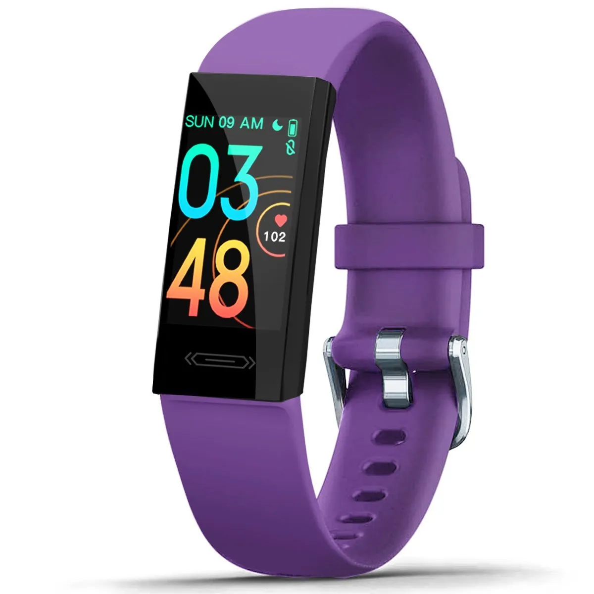 MorePro Health Tracker with Blood Pressure Heart Rate Monitor V100S Purple