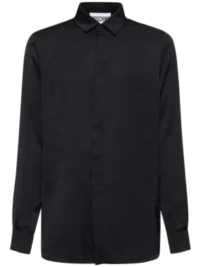 Moschino   Moschino logo print twill shirt 