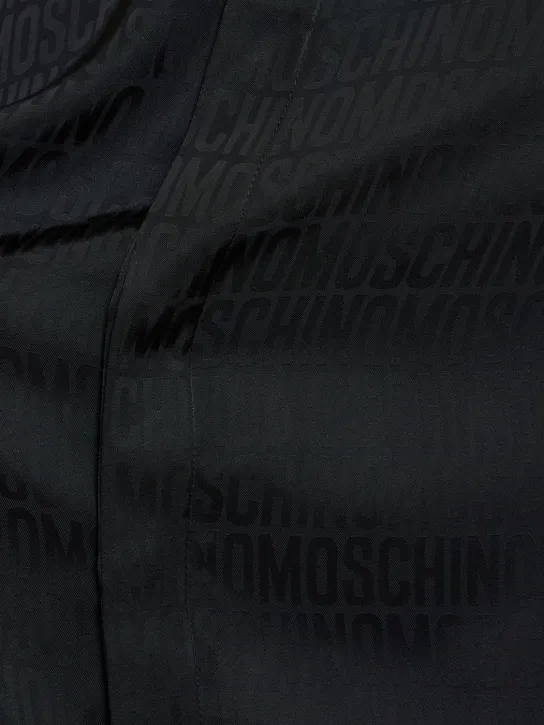 Moschino   Moschino logo print twill shirt 