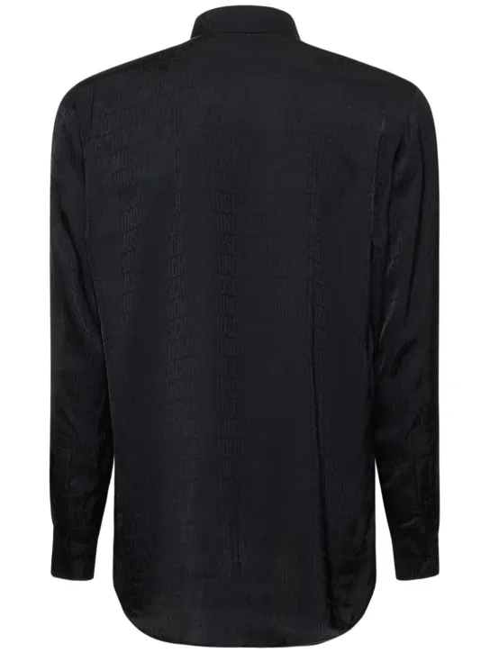 Moschino   Moschino logo print twill shirt 