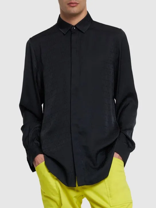 Moschino   Moschino logo print twill shirt 