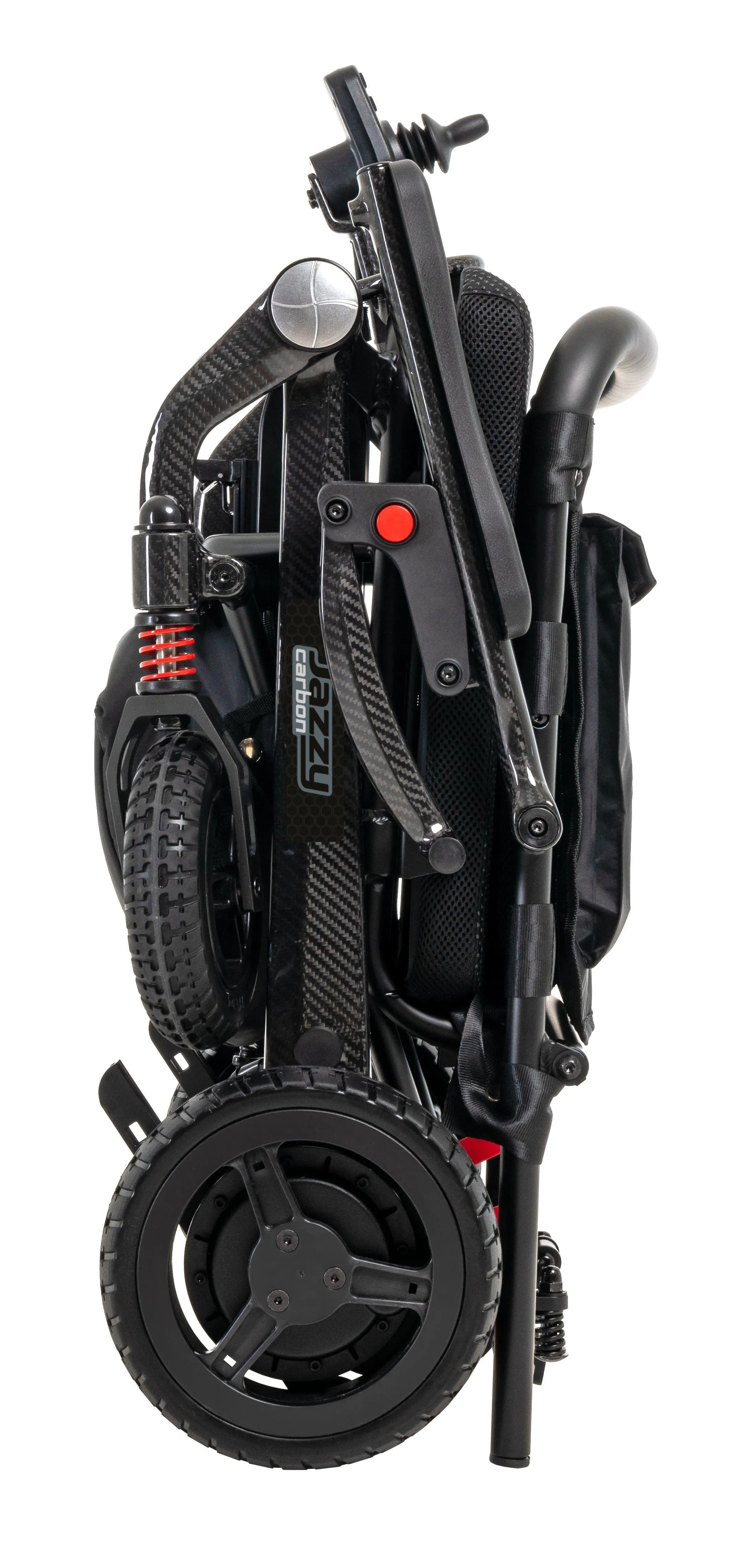 New Pride Mobility Jazzy Carbon Folding Lightweight Portable Power Chair | Weighs 39 lbs!