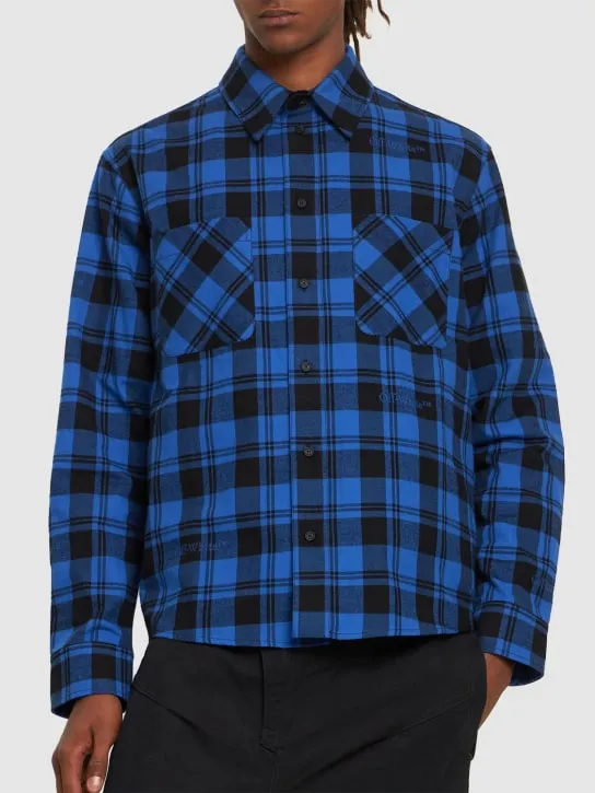Off-White   Check flannel cotton shirt 